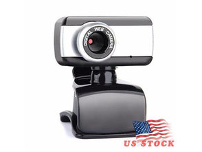 USB Webcam 12M Pixels HD Clip-on 480P Web Cam Camera 360 Degree Rotation with Microphone MIC for Computer Laptop PC