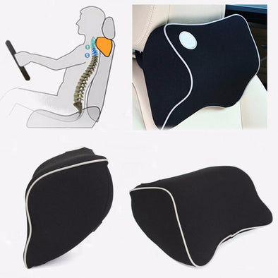 Car Seat Head Neck Rest Massage Memory Foam Cushion  Support Headrest