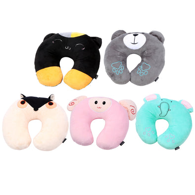 Cartoon Animals U Shaped Neck Travel Pillow Comfortable Multi-Color Automatic Neck Support Head Rest Pillow 30*30* 7cm