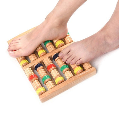 Wooden Roller Foot Massager Stress Relief Health Therapy Relax Massage Tools Foot Health Care