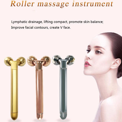 3D Electric Roller Massager 360 Rotate Massage Relaxation Slimming Face Lifting Wrinkle Remover Y Shape Facial Massage Tool