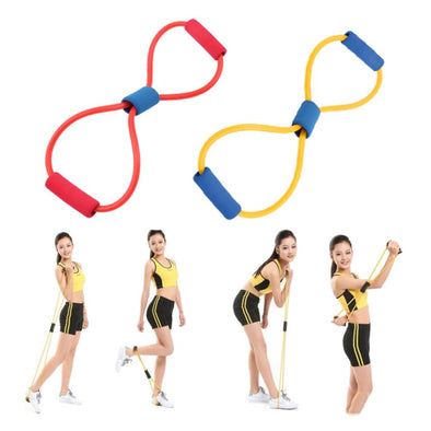 1Pcs Resistance 8 Type Muscle Chest Expander Rope Workout Fitness Exercise Yoga Tube Sports Pulling Exerciser weight loss Hot