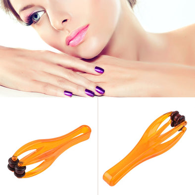 1pc Hand Finger Massager Dual Roller Joint Relaxing Beauty Nail Plastic Tool Hot Selling massage health care